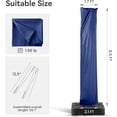 thumbnail image 2 of Terrace Umbrella Cover UV Resistant Outdoor Eccentric Cantilever Umbrella Cover with Zipper and Pole, navy blue, 2 of 6