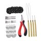 thumbnail image 3 of Herramienta para extensiones de cabello con 500 anillos de silicona para aficionados al bricolaje y peluquería. Color 1, 3 of 9