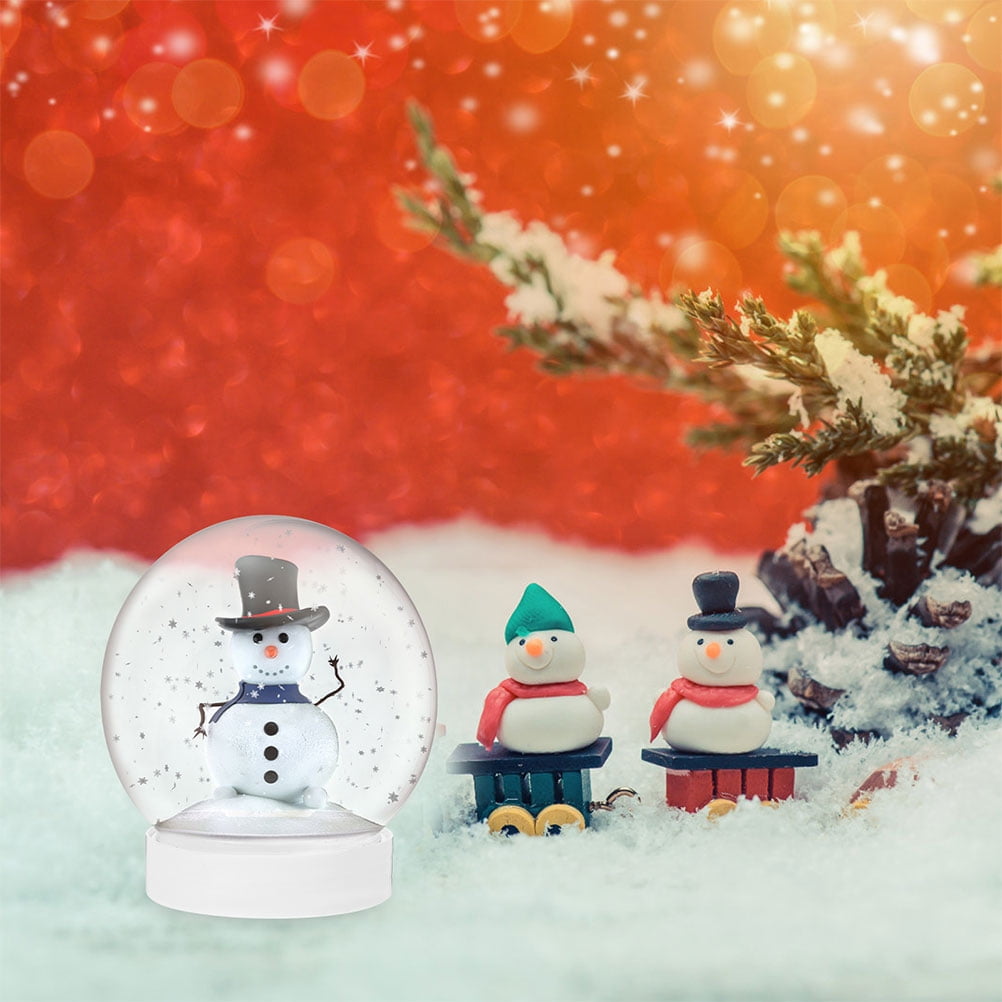 PENIKOKO 15-Piece Winter Snow Globe Craft Kit with Clear Plastic Replacements for Holiday Christmas Decorations