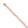 thumbnail image 2 of Primal Gold 14 Karat Yellow Gold 4-5mm Pink Near Round Freshwater Cultured Pearl Bracelet, 2 of 3