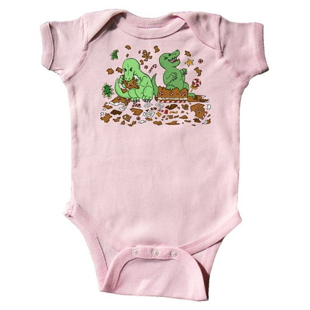 

Inktastic Tiny Dinosaurs Ruining Gingerbread House Gift Baby Boy or Baby Girl Bodysuit