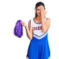 thumbnail image 5 of Cheerleader Pom Poms Durable Flexible Material Purple, 5 of 5