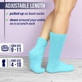 thumbnail image 3 of MDR Lightweight Cotton Slouch Sock For Women and Men 2 Pair Made in USA Size 9 to 11 (2 Light Blue), 3 of 7