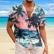 thumbnail image 2 of Shirt For Men Casual Fashion Summer Short Sleeve Buttons Printed T Shirt TopS, 2 of 5
