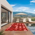 thumbnail image 3 of Red Fish Scale Outdoor Rug for Patio/Deck/Porch, Non-Slip Large Area Rug 4 x 6 Ft, Modern Geometric Ombre Abstract Moroccan Indoor Outdoor Rugs Washable Area Rugs, Camping Rug Carpet Runner, 3 of 8