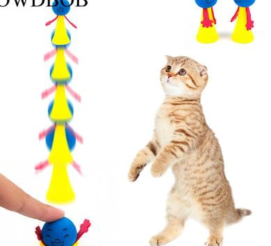 Funny Jumping Cat Toy Pet Cat Bouncing Toy Puppy Kitten Playing Toys Bouncy Ball