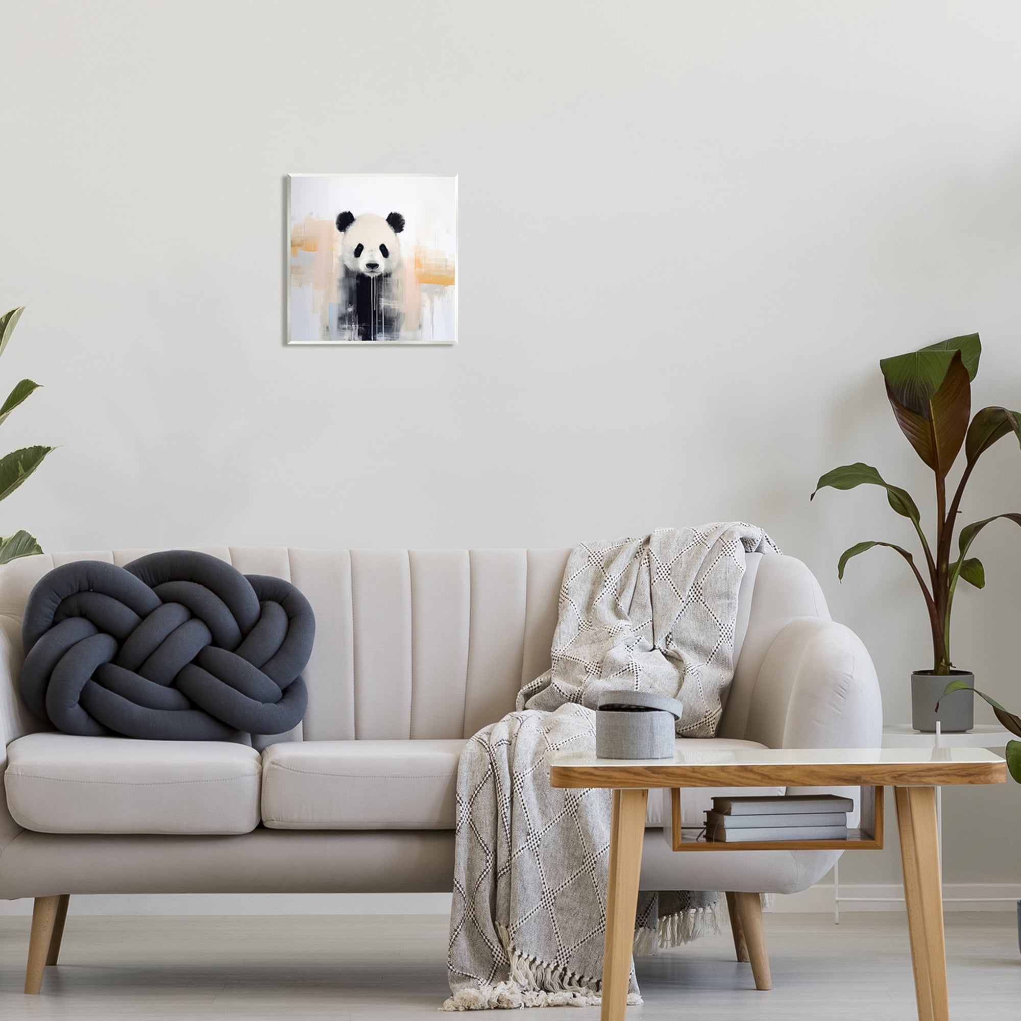 Stupell Industries Abstract Panda Bear Animals & Insects Painting Unframed Art Print Wall Art, 12 x 12