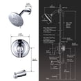 thumbnail image 6 of Wowow Single Handle 5-Spray Shower Faucet 1.8 GPM with High Pressure Balance, Corrosion Resistance in Polished Chrome, 6 of 8