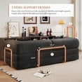 thumbnail image 4 of avobird 78" Convertible Sofa Bed, 5-in-1 Corduroy Futon Pull Out Couch, No Assembly Boneless Sleeper Sofa for Living Room & Bedroom, Black, 4 of 7