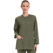 Cherokee Women's Snap Front Scrub Jacket with 3 Pockets and Knit Cuff - WW340