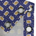 thumbnail image 4 of Ambesonne Cats Grommet Curtain, Sleeping Kittens Nighttime, 50" x 72", Earth Yellow Royal Blue, 4 of 6