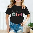 thumbnail image 2 of Curuila Kid Girls Tops Cartoon Print Crew Neck Short Sleeve Tee Summer Casual Loose T Shirt Black Size 12-14 Years, 2 of 5