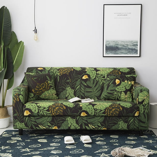 Stretch Sofa Cover Printed Couch Covers Elastic Sofa Slipcovers Cushion Couches Non Slip Soft Washable Furniture Protective Universal