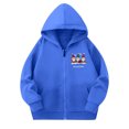 thumbnail image 5 of Atogsazn Kids Girls Christmas Full Zip Hoodies Childrens Oversized Long Sleeve Sweatshirt Fall Winter Tops Clothes 05-Blue 6-7 Years Fashion, 5 of 6