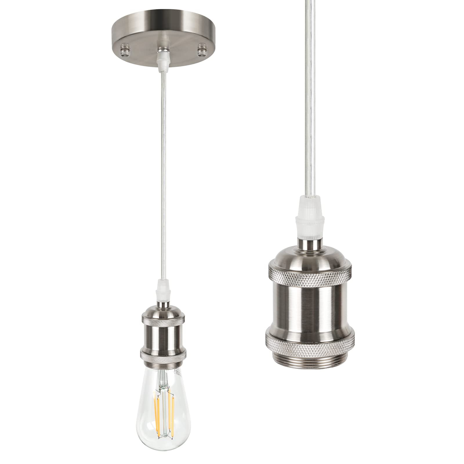 E26/E27 Golden Lamp Bulb Vintage Industrial  Pendants Without Knob Light Socket 