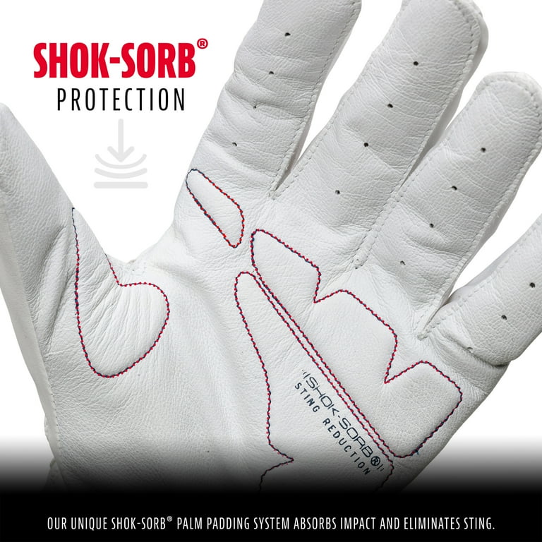 Franklin Sports Adult MLB Shok-Sorb x Baseball Batting Gloves (Men