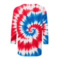 thumbnail image 5 of Cavosen Red White and Blue T Shirts Women Petite 4th of July 3/4 Sleeve Crewneck Tops USA Star Striped Print T Shirts Lady XL Red White and Blue Casual Tops Patriotic Tunic Tees Patriotic Clothes, 5 of 5