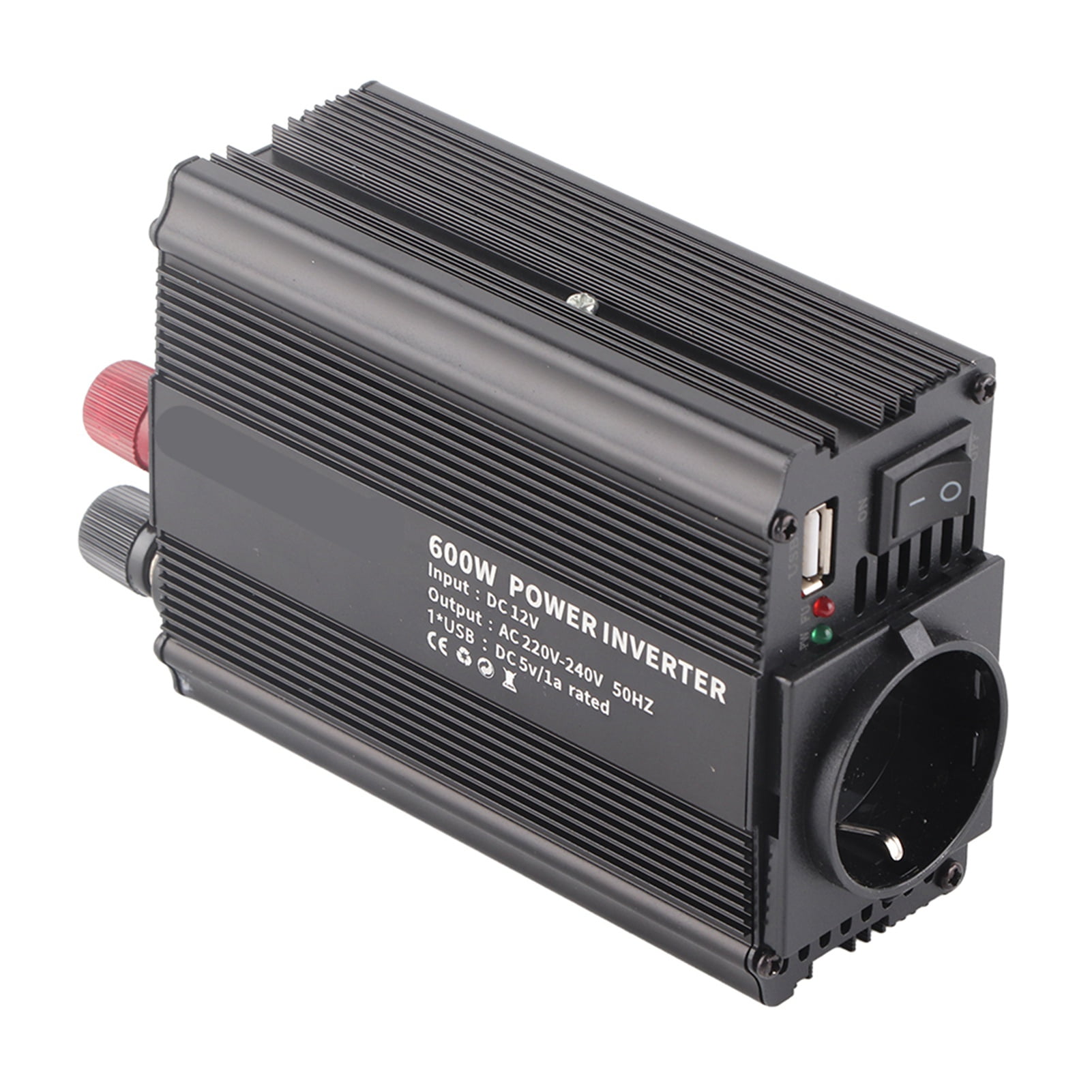 Viccilley Inversor de Onda sinusoidal de correccin de convertidor de 12 V Inversor de Corriente de 220 V 600 W con Panel Solar