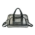 thumbnail image 3 of Kuntesetty Clear Toiletry Bag Beach Bag Waterproof PVC Tote Bag for Airline Work Travel Black, 3 of 9