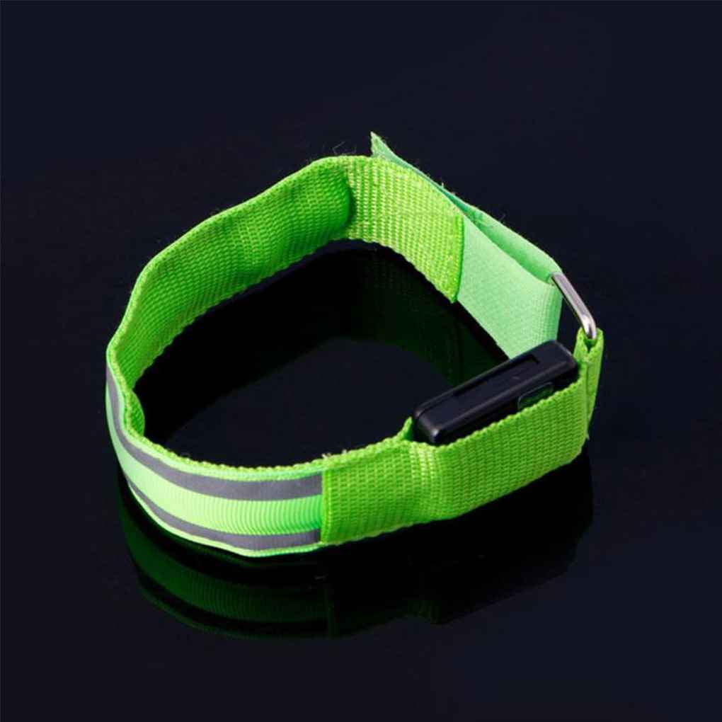 Reflective LED Light Arm Armband Strap Safety Belt For Night Running Cycling 