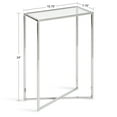 thumbnail image 2 of Kate and Laurel Jaspur Modern Slim End Table, 16 x 8 x 24, Silver, Decorative Glam Side Table for Use as Narrow Bedroom Nightstand or Living Room Accent, 2 of 6