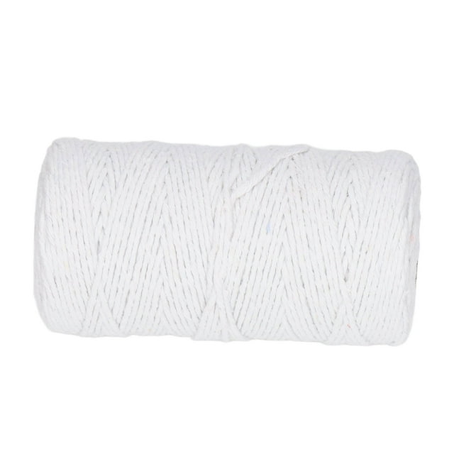Macrame Cord, Soft Durable Odorless Macrame Rope Thick For Tassel Crafts For Home Decoration White