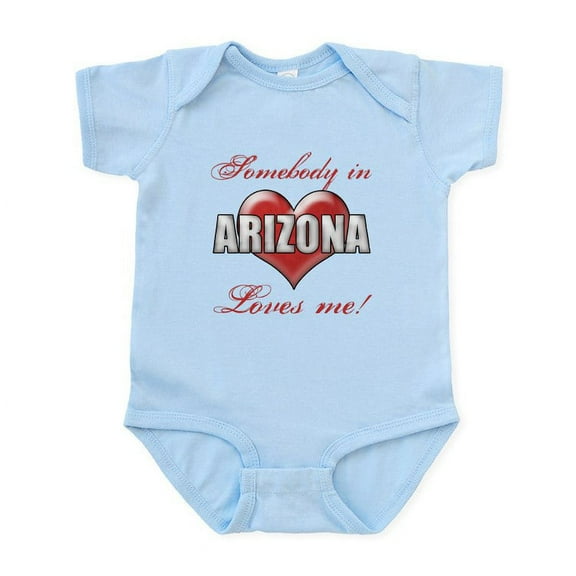 CafePress - Somebody In Arizona Loves Me Body Suit - Baby Light Bodysuit, Size Newborn - 24 Months