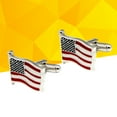 thumbnail image 1 of FUTUREORYY 1Par Durable Multi Color Flag Link Button French Shirt Cufflinks Stylish and Convenient, 1 of 8