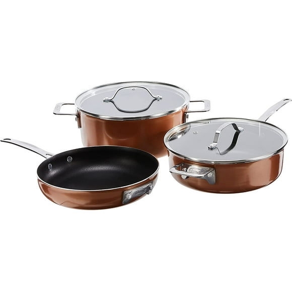 Gotham Steel Stackable Pots and Pans Set – Stackmaster 5 Piece Cookware Set