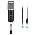 thumbnail image 3 of EeaseCA Durable Professional Condenser Microphone Studio Sound Recording Broadcasting with Rack Holder and Reverberation Echo Function (Black), 3 of 7