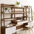 thumbnail image 4 of Modway Bixby 3-Piece Wood Office Desk and Bookshelf in Walnut White, 4 of 5