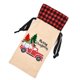thumbnail image 2 of Matsuzay Ropa navideña con patrón de rejilla con cordón, manga de cerveza, de comedor, cubierta de botella de vino de lino de Año Kits de decoración para fiestas Coche, 2 of 6