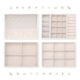 thumbnail image 4 of Unique Bargains 3 Layer Jewelry Box PU Leather Jewelry Organizer Case Storage Holder White, 4 of 8