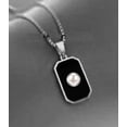 thumbnail image 3 of Black Onyx Pendant-Emerald Cut Black Onyx Pendant-Sterling Silver Pendant-Dainty Pendant-Charm Pendant-Pendant With Chain-925 Silver Pendant, 3 of 3