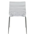 thumbnail image 5 of LeisureMod Dining Chair in Polycarbonate with Chrome Legs and Ripple Design Lightweight Easy Assembly for Modern Home, Kitchen, Cafes Astor Collection, 5 of 9
