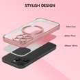 thumbnail image 3 of Case for iPhone 14 Pro 6.1 inch with Gradient Glitter,[Compatible with MagSafe] Luxury Plating Cute Clear Bling Sparke Case for Women Girls,Shockproof TPU Protective Cover-Rose Gold, 3 of 8