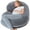 Grey Velvet, variant on Pregnancy Pillow,Queen Rose Maternity Body Pillow for Sleeping, C Shaped Body Pillow for Pregnant Women with Removable Purple Jersey Cover