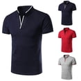 thumbnail image 2 of Mens Casual Short Sleeve Slim T-Shirt V Neck Pullover Blouse Muscle Fitness Tops, 2 of 8