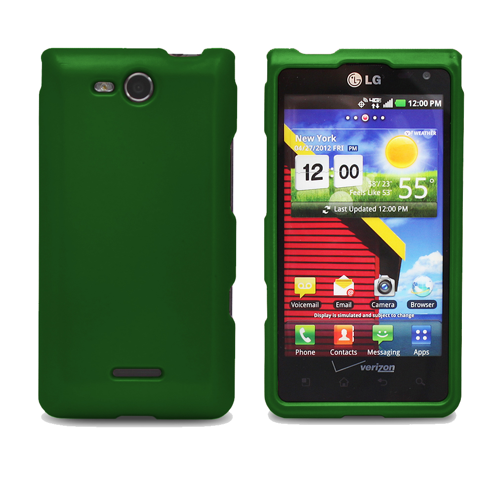 Fosmon Snap On Rubberized Protector Case Cover for LG Lucid / Cayman /  VS840 / Lucid 4G (Dark Green) - Walmart.com