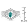 thumbnail image 6 of 14k White Gold 1ct TDW Treated Blue Marquise, Round and Princess Diamond Fashion Ring(H-I ,SI1-SI2), 6 of 6