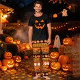 thumbnail image 2 of Family Matching Halloween Pajamas Set - 2 piece Pumpkin Face Print Short Sleeve Top and Pants Loungewear,Happy Halloween Festivel Theme Gifts for Whole Family for S Pjs, 2 of 8