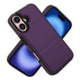 thumbnail image 3 of Compatible with iPhone 16 Plus Case, with PU Leather Credit Card Holder Magnetic Back Stand Rugged Slot Mobile Flip Purse Phone Cover for iPhone 16 Plus Women Men - Darkpurple, 3 of 7