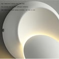 thumbnail image 5 of Lámpara de pared circular giratoria de 360 ​​grados, luz LED adecuada para luminarias decorativas en salas de estar, escaleras y pasillos, color blanco, 5 of 5