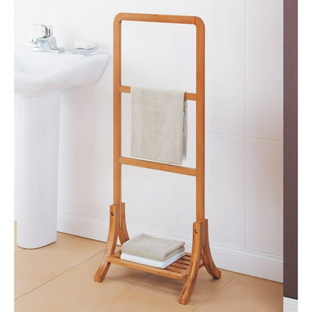 Neu Home Lohas Collection Towel Rack, Carbonized Bamboo