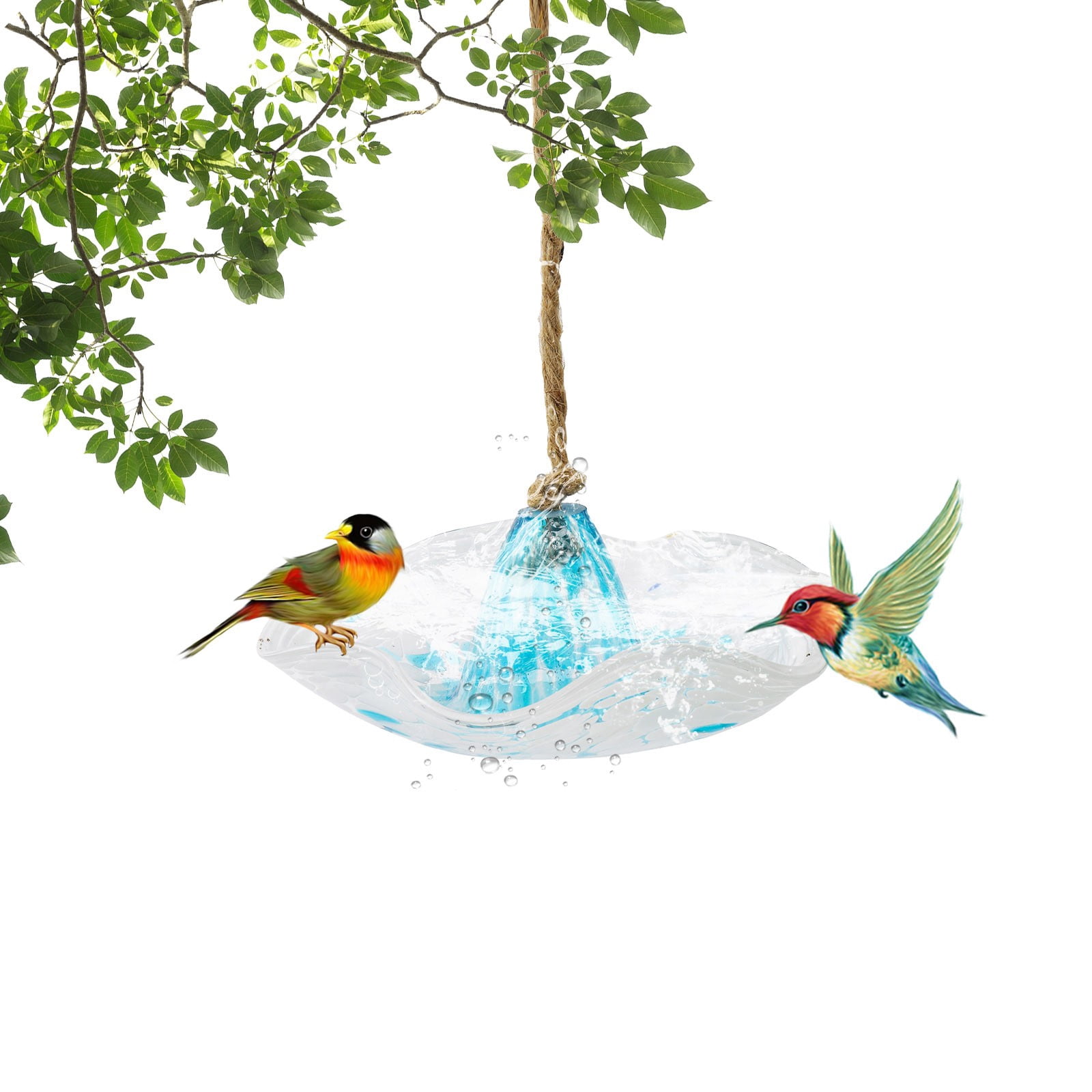 ZLBDYG Outdoor Hanging Bird Feeder – Windproof & Rainproof Wild Bird Feeding Station with 3 Hooks, Colorful Garden Decor for Backyard, Patio & Birdwatching Enthusiasts