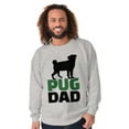 thumbnail image 4 of Pug Dad Cute Doggie Family Pet Owner Men's Crewneck Sweatshirt Brisco Brands S, 4 of 5