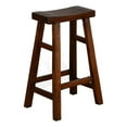 thumbnail image 2 of Pemberly Row 30" Transitional Wood Saddle Seat Stool in Medium Brown (Set of 2), 2 of 2