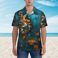 thumbnail image 2 of Sigee Elegant Butterfly And Flowers for Men’s Casual Beach Summer Shirts Funky Hawaiian Shirt for Men Hawaiian Shirts,3X-Large, 2 of 7