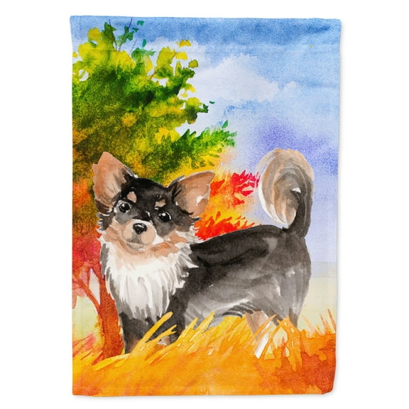 Carolines Treasures CK1937GF Fall Chihuahua Flag Garden Size  Small multicolor