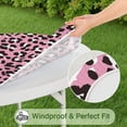 thumbnail image 5 of Pink and Black Of Leopard Print Round Fitted Tablecloth with Elastic Edge,Dining Table Cover Waterproof,Outdoor Round Tablecloth for Camping,Dining,Indoor and Outdoor, 5 of 7